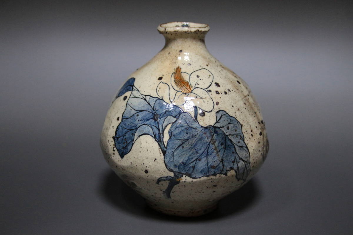 □特別出品□池田省吾□種子島粉引ドクダミ徳利□個展作品未使用品□