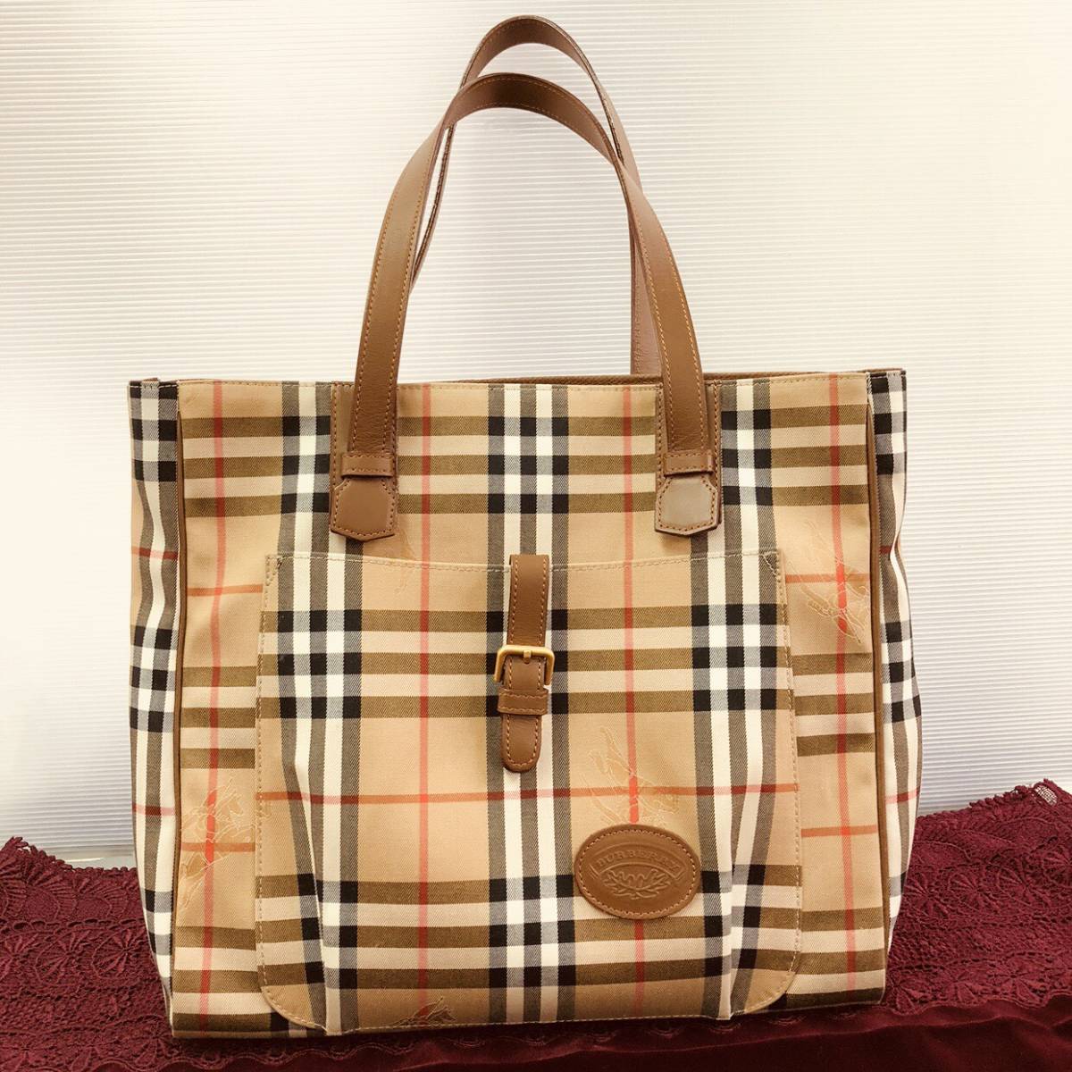 【美品】 バーバリー Burberry ハンドバッグ