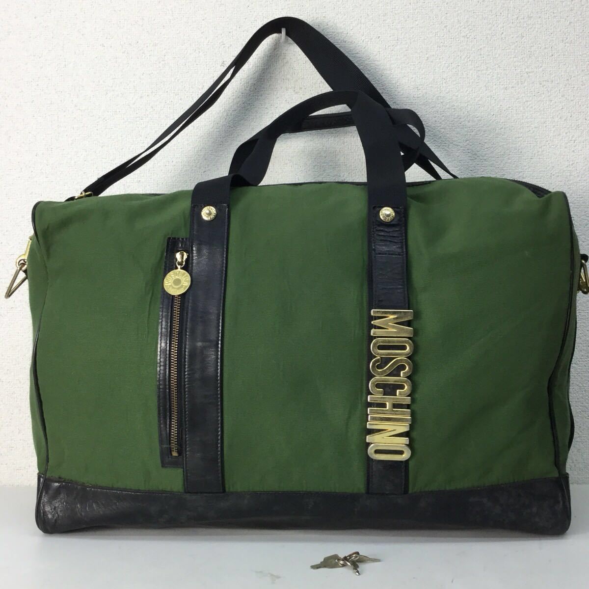 旅行&出張☆鍵付き☆MOSCHINO モスキーノ 2WAY ボストンバッグ 