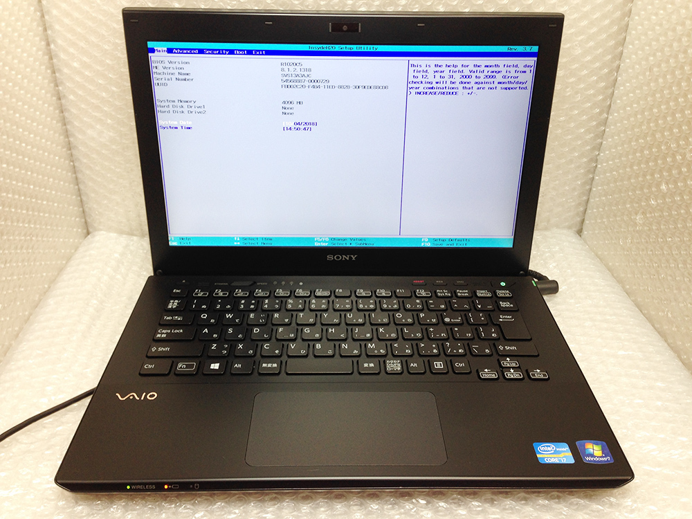 IL-34☆ ジャンク SONY Sシリーズ SVS13A3AJC Core i7 3540M 3.0GHz