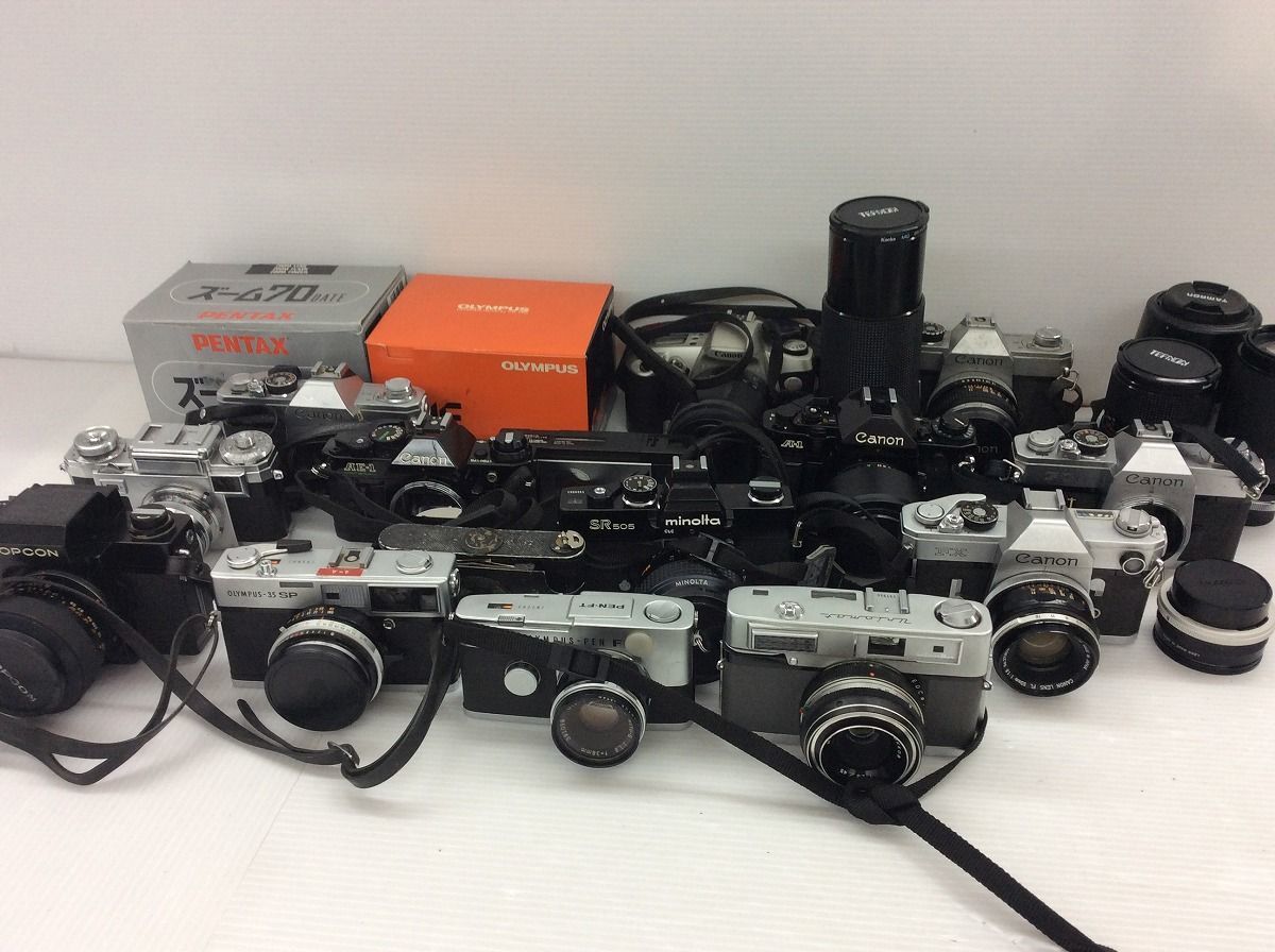 d*3様 【ジャンク品】カメラ　キャノン　オリンパス　PENTAX カバン　フィ ジャンク品】カメラ キャノン オリンパス PENTAX カバン フィルム