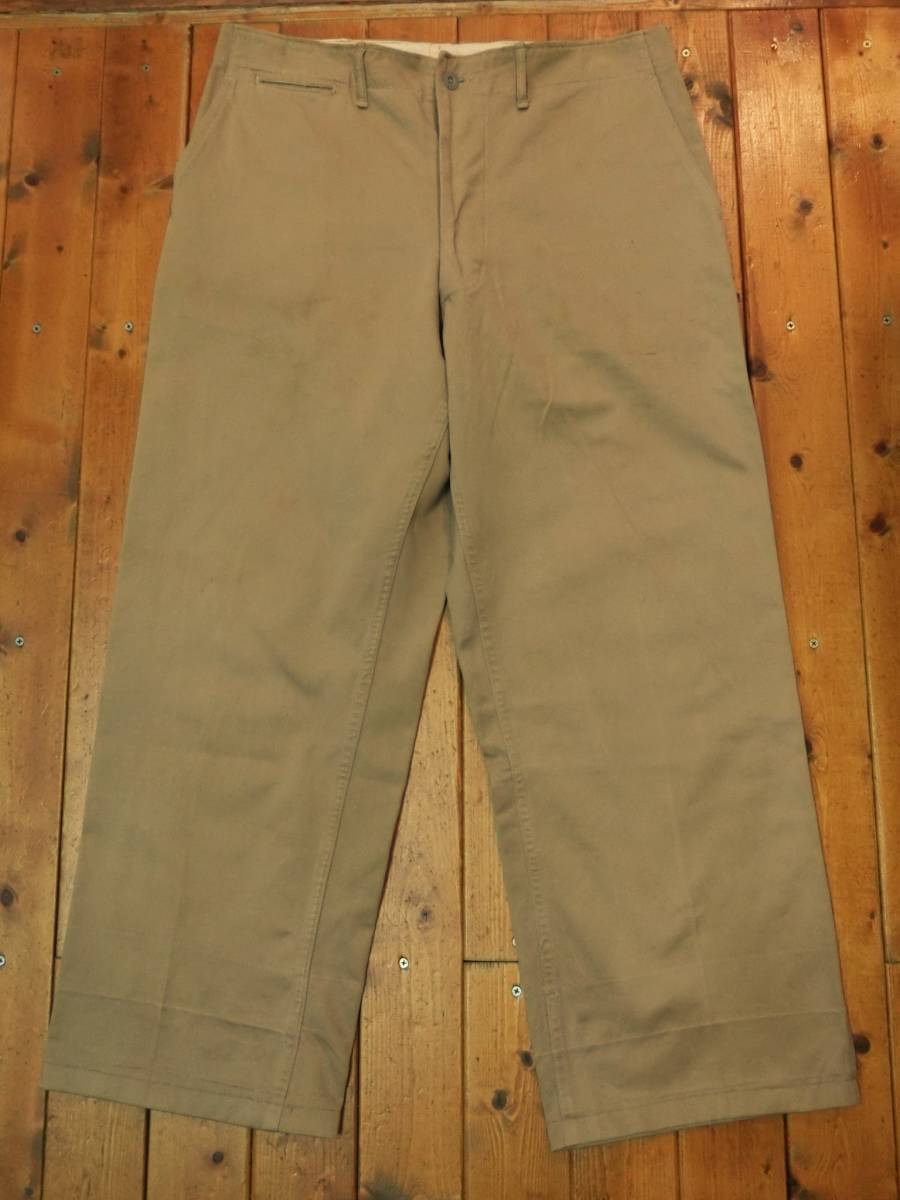40s US ARMY メタルボタン 41カーキ チノ 40's U.S.Army khaki