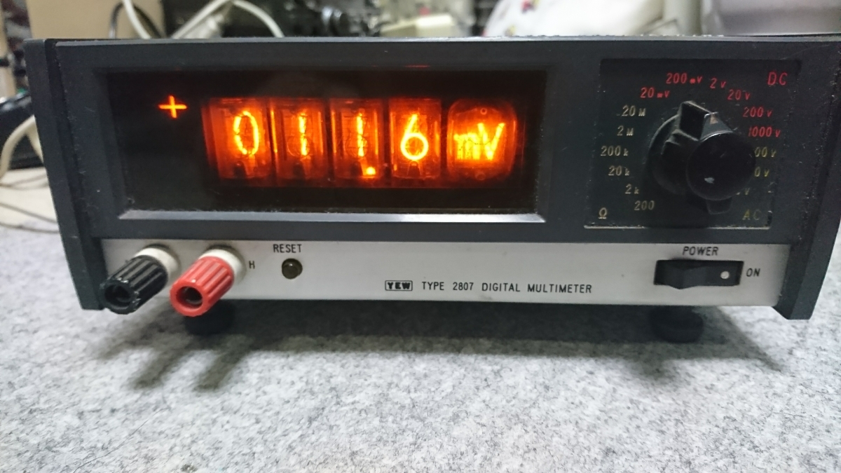 中古ニキシー管 デジタルマルチメーター YOKOGAWA YEW TYPE 2807 横河