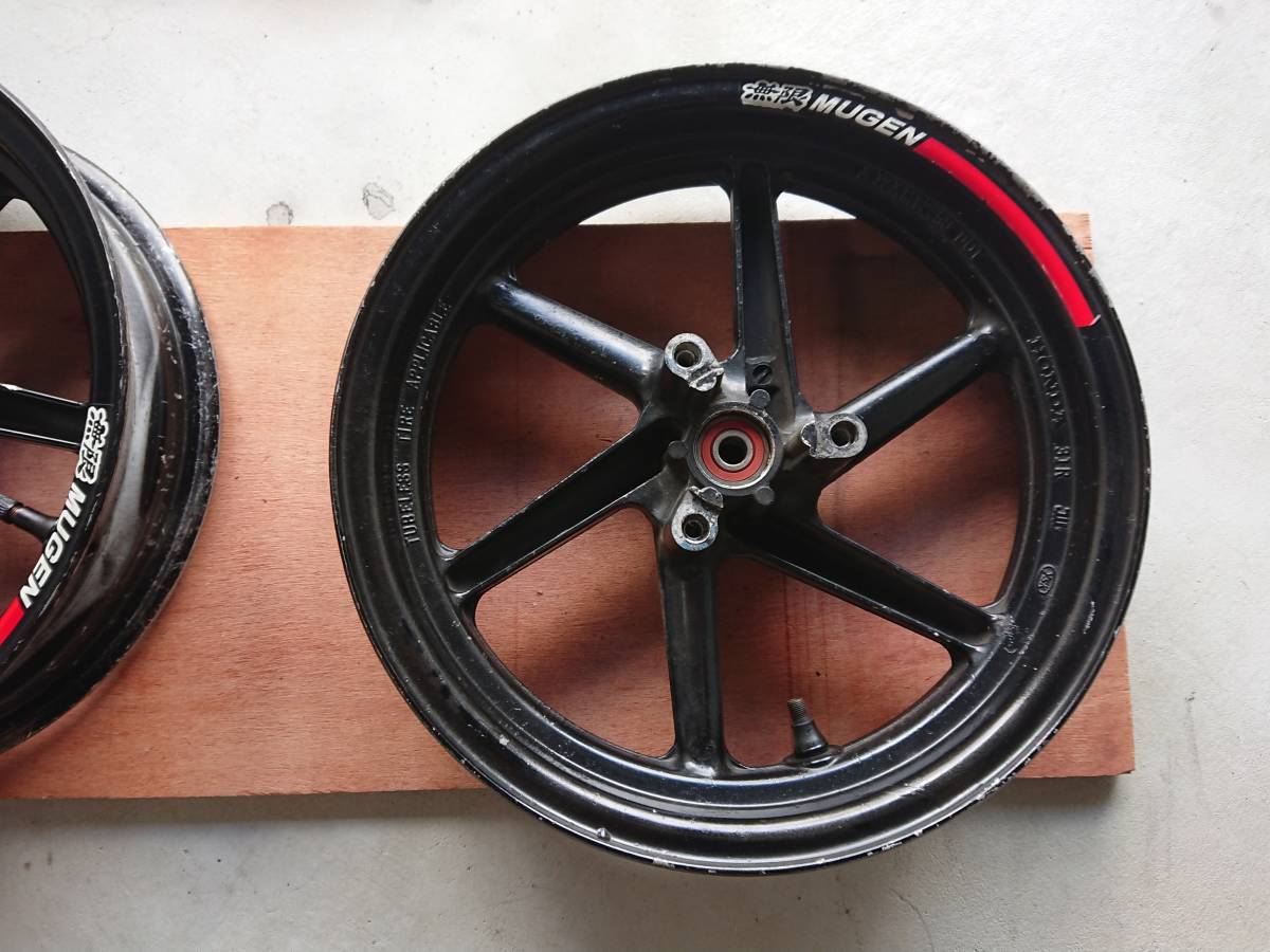 NSR50 後期 6本スポーク ホイールセット 自動車、オートバイ ホイール