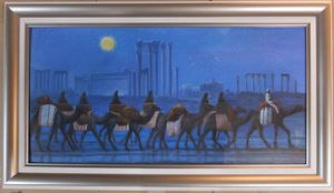 絵画⁄真作保証⁄手塚雄二「 良香 ◇平山郁夫◇ヴェニス◇肉筆◇油彩