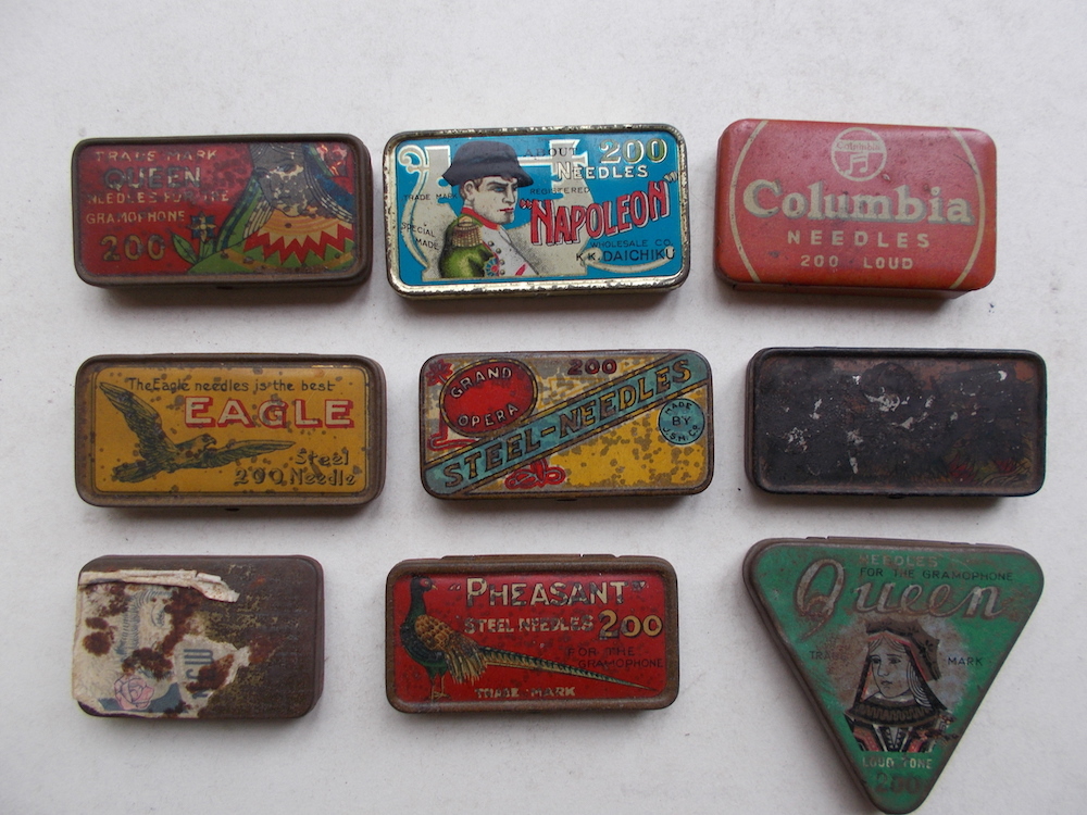  古い蓄音機の針缶9個 ブリキ缶 アンティーク(蓄音機)｜売買されたオークション情報、yahooの商品情報をアーカイブ公開 - オークファン その他