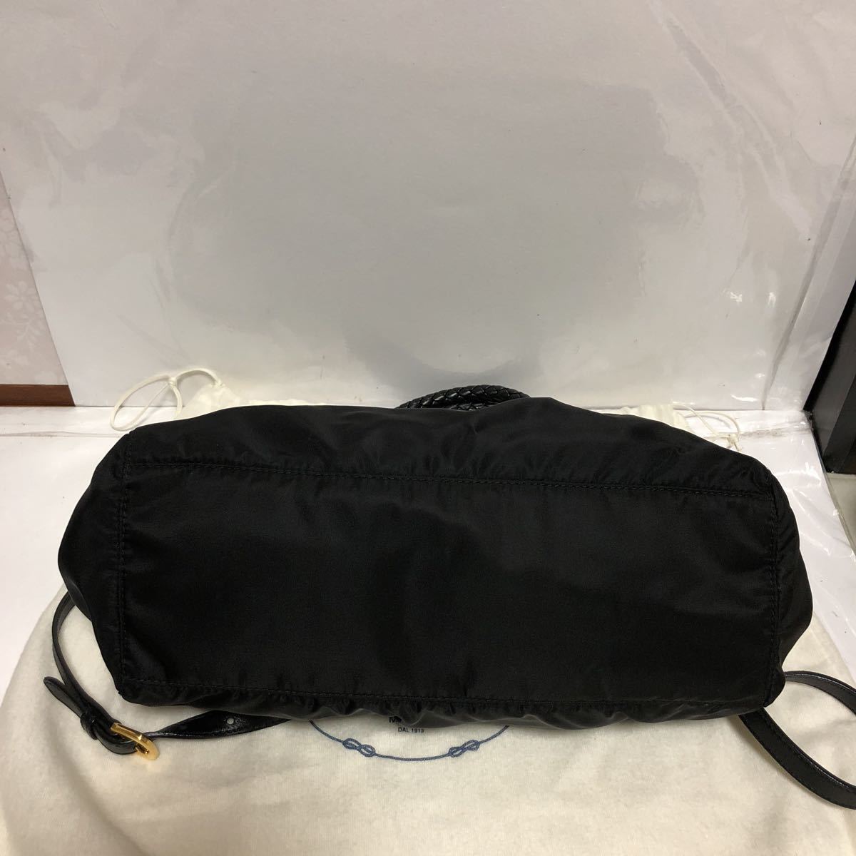 極美品 プラダ PRADA リボン バッグ カバン ハンドバッグ ショルダー 