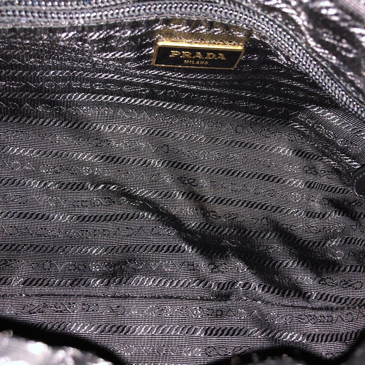 極美品 プラダ PRADA リボン バッグ カバン ハンドバッグ ショルダー 