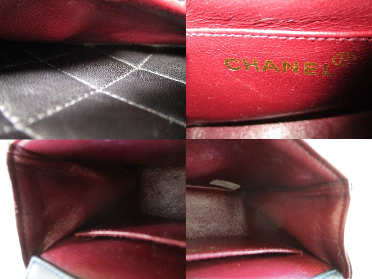 CHANEL ミニ マトラッセ ラムスキン 親子バッグ 小 ブラック系 シリアル・刻印あり ゴールド金具 ココマーク 付属品あり ハンドバッグ マトラッセ 親子バッグ ハンドバッグ CHANEL&frasl;シャネル ゴールド 親子\u202c\u202c