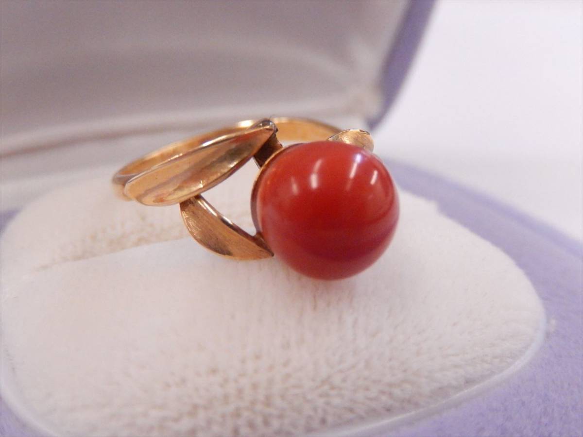 大粒［天然血赤本珊瑚 10.692ct］11.32mm ソーティング付 ルース 裸石