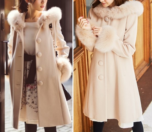 美品【LAISSE PASSE｜レッセパッセ】定8万2千 ファーカフスフード付きA 