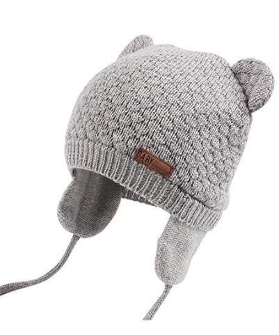 ベビーニット帽 赤ちゃん 女の子 男の子 耳保護付き 綿　無地　柔らかい 暖かい かわいい