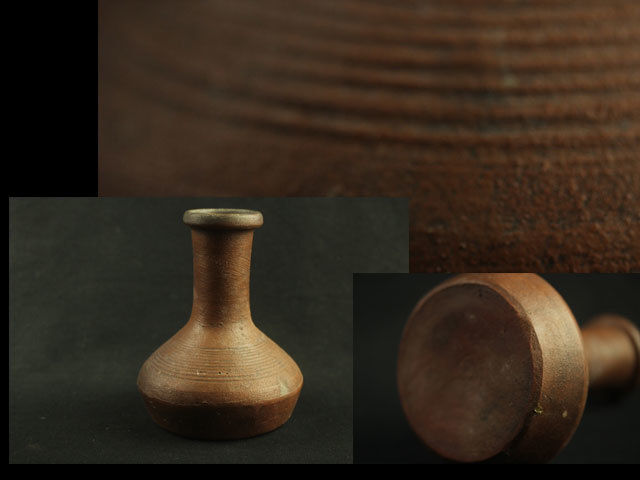 □拳□ 旧家初だし品 古備前 備前焼 献上徳利 味わいある景色の品 陶芸