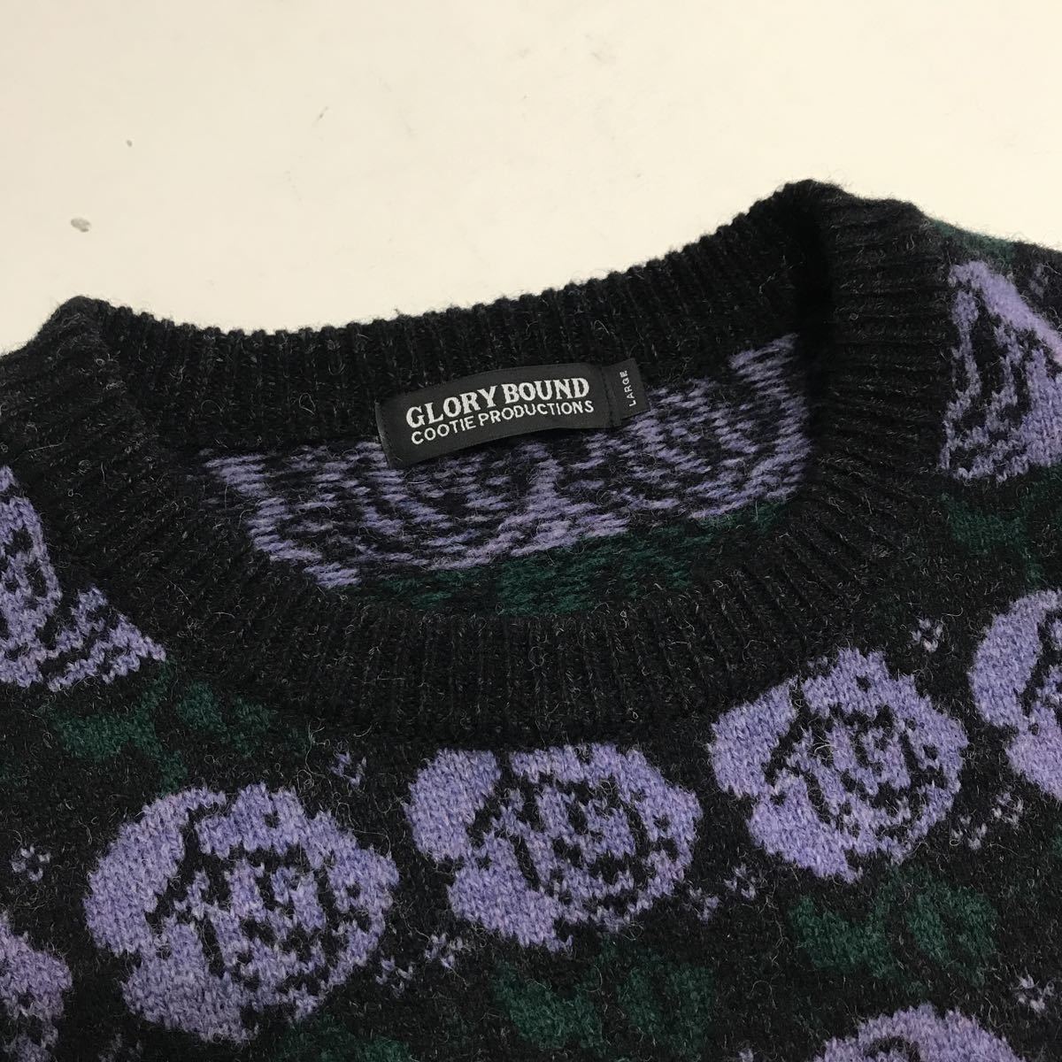 オンラインストア正本 美品 17 aw cootie ROSE PATTERN sweater ローズ 