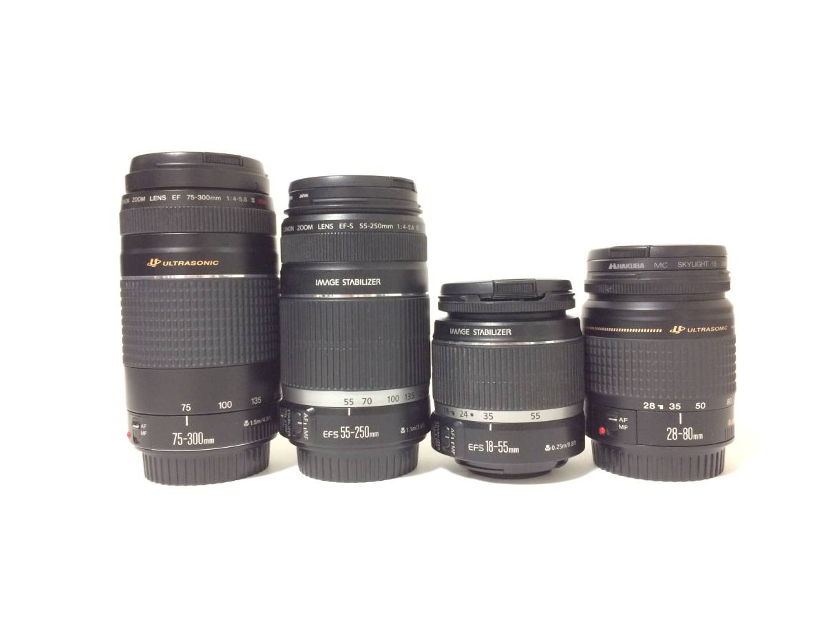 【送料無料】Canon キャノン EOS 60D レンズ4本　三脚　ドライボックス　おまけ多数
