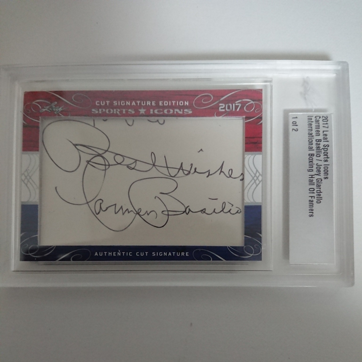 2017 Leaf Sports Icons Carmen Basilio Joey Giardello International