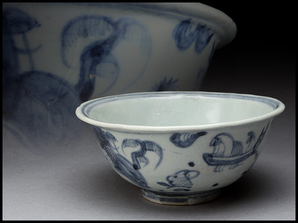 青花人物纹缸- CD852 青花人物故事紋碗・青花人物紋碗・青花人物