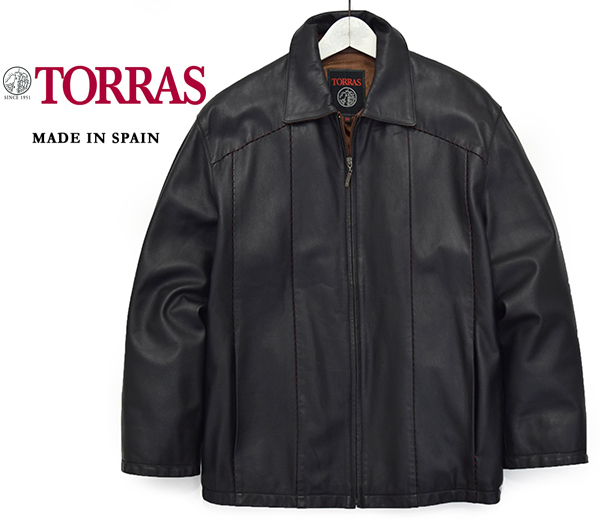 極上！定価30万円 スペイン製 トーラス【TORRAS】羊革 高級ラムレザー 