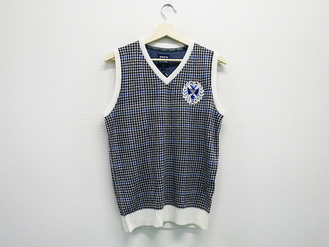 【新品】ADMIRAL アドミラル ニットベスト チェック ブラック系 M [240001188638]メンズ