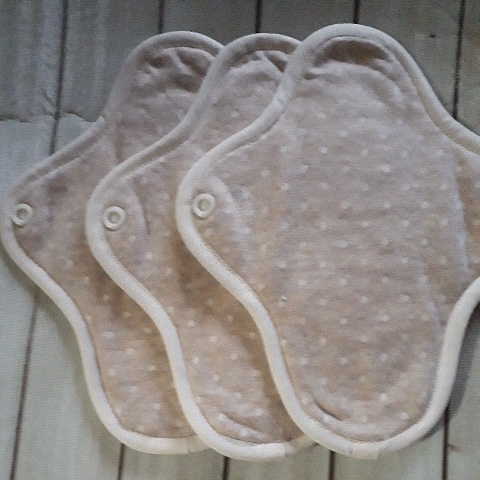 ハンドメイド布ナプキン　Sサイズ　バイアステープ、7層仕立て　肌ニット生地_2