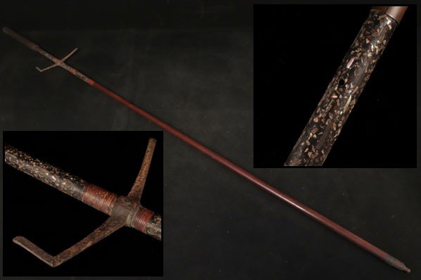 時代武具 槍 螺鈿細工 拵 刀装具 外装のみ 骨董品 古美術品 5388bra