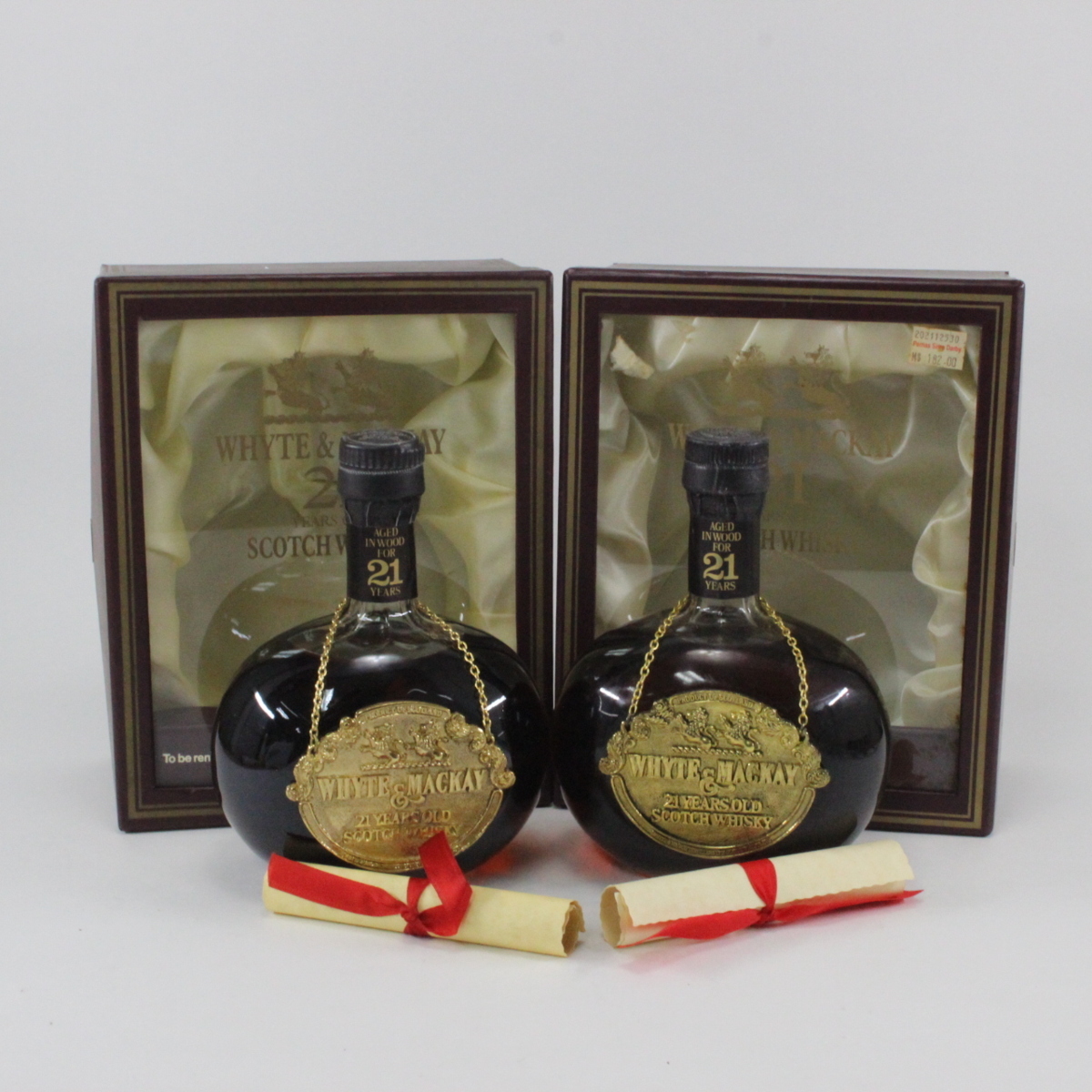 【未開封・古酒】WHYTE & MACKAY 21年3本セット（箱付） 古酒 WHYTE&MACKAY ホワイト＆マッカイ 21年 スコッチ 冊子付 箱付