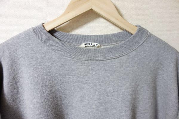 AURALEE オーラリー BACK WOOL SWEAT BIG P/O クルーネック スウェット 4 GRAY カットソー WOOL SWEAT | レディース 0 スウェット