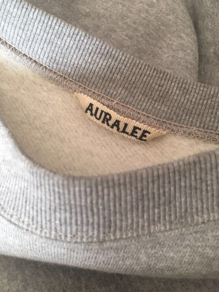 AURALEE オーラリー BACK WOOL SWEAT BIG P/O クルーネック スウェット 4 GRAY カットソー WOOL SWEAT | レディース 0 スウェット