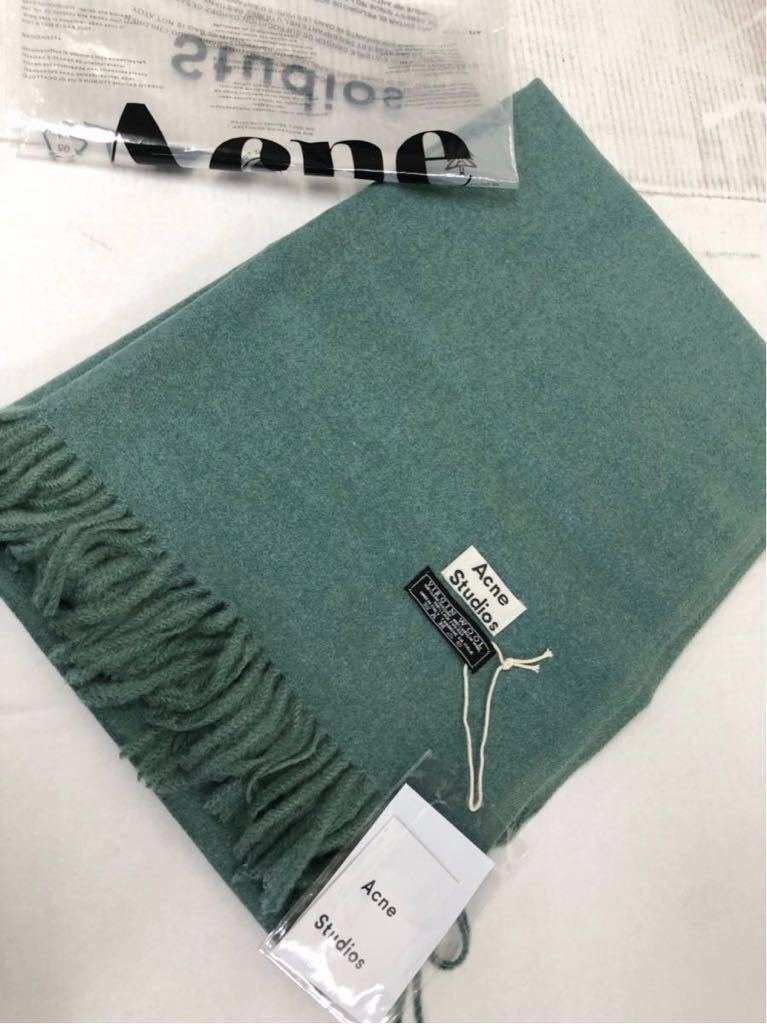 売り切り‼️Acne大判ストール  グリーン マフラーAcneStudios 新品 Acne Studios 大判ストール アクネ マフラー ライトグリーン