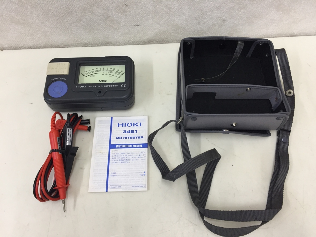 HIOKI HiTESTER 絶縁抵抗計 M 0 メグオームハイテスタ 日置電機 3451 