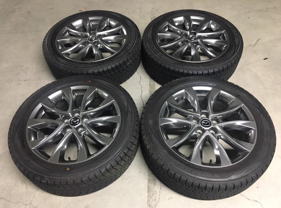 スタッドレスアルミホイール アウトレット☆送料無料 【美品】225/55/R19 CX-5 スタッドレスタイヤ
