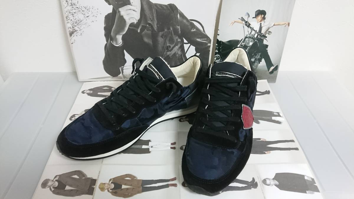 PHILIPPE MODEL フィリップモデル スニーカー SIZE 42 TRLU NAVYCAMO PHILIPPE MODEL Model メンズ MODELフィリップモデル フィリップモデル&frasl;ローカット