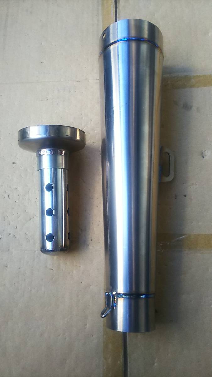 即納 汎用 60.5 50.8mm チタン風サイレンサー マフラー スリップオン