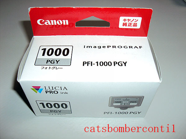 純正 インク Canon キャノン PFI-1000 PGY フォトグレー 1個 2019期限 [未開封]