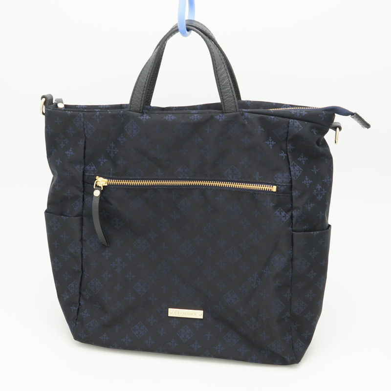 ラシット 3ＷＡＹトートバッグ トートバッグ 紺 ストラップ付 0111802559