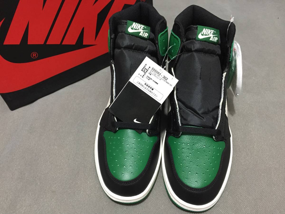 スタンプ NIKE AIR JORDAN 1 RETRO HIGH OG ☆28CM☆ エアジョーダン 1 緑 白 黒