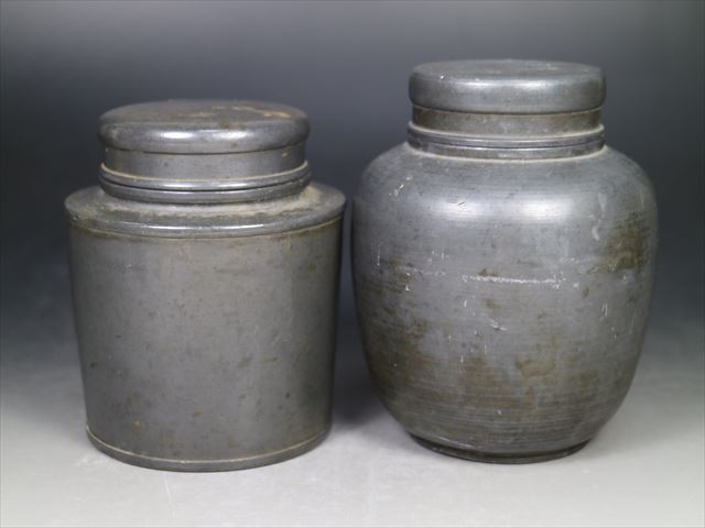 ○ コレクター必見 古錫 茶器 茶托 茶托 御茶道具 古錫 五客 五客