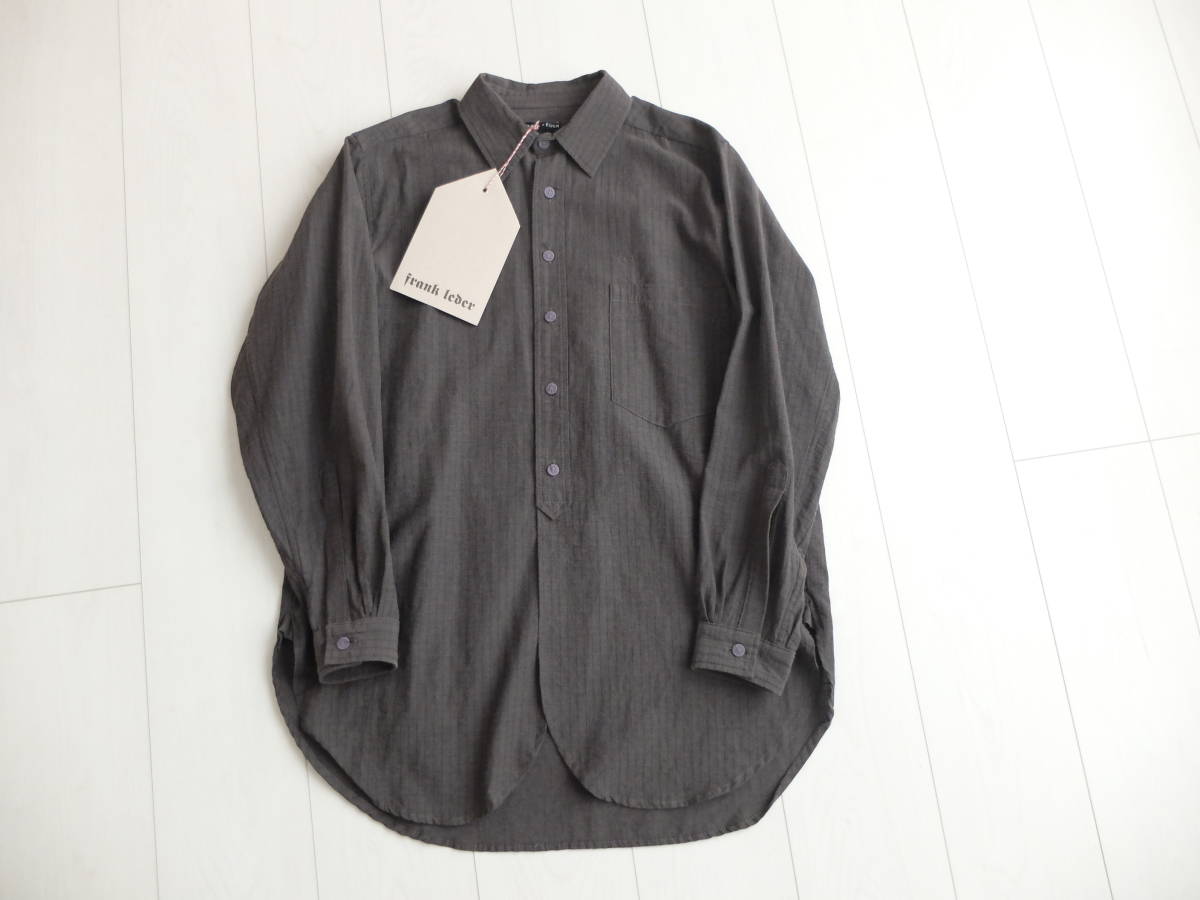 大得価，セール タグ付き FRANK LEDER フランクリーダー GREY TEXTURED COTTON OLD STYLE SHIRTS シャツXS(XSサイズ以下)｜売買されたオークション情報、yahooの商品情報をアーカイブ公開 - オークファン 長袖シャツ一般