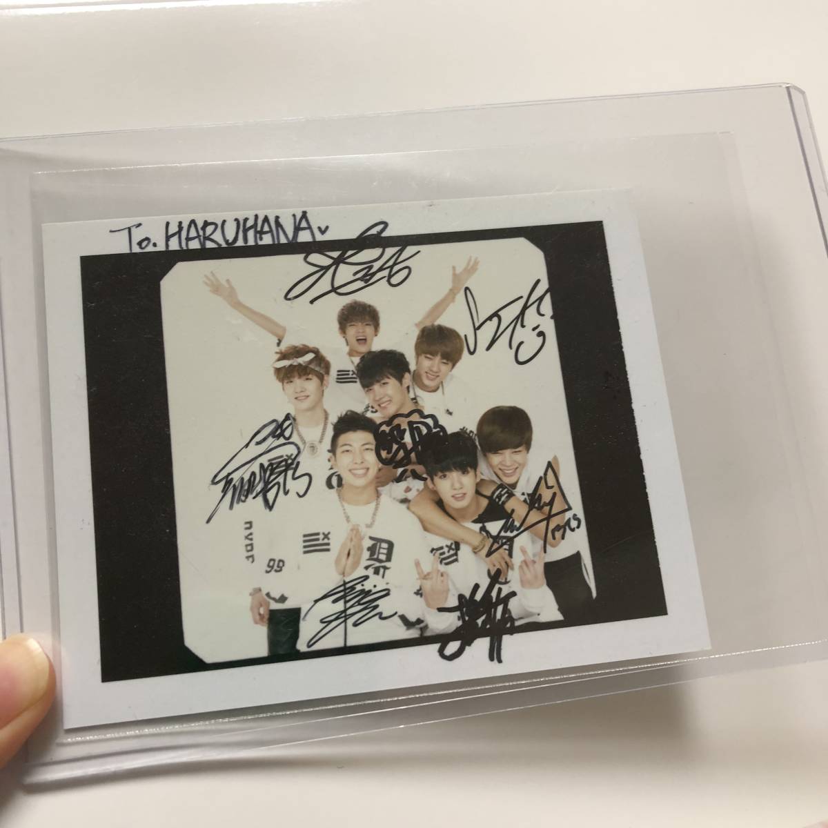 BTS 防弾少年団 直筆サイン haruhana チェキ 防弾少年団BTS直筆サイン