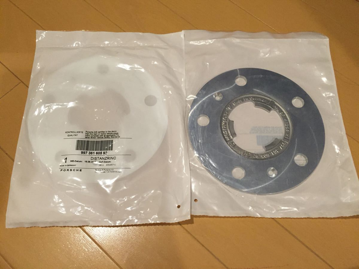 新品 ポルシェ純正 ホイールスペーサー 5mm 2枚セット 997 996 GT3 GT2
