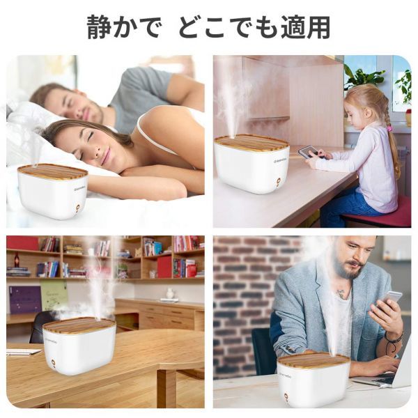 ☆新品未使用☆最新版 加湿器 卓上加湿器 アロマディフューザー アロマ加湿器 2L大容量 12畳 超強加湿 乾燥対策 睡眠の促進 LEDライト_9