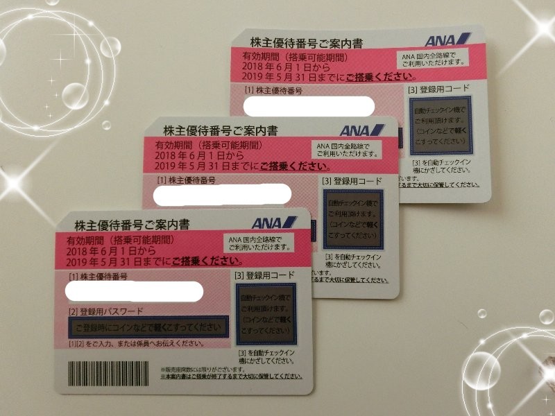 ANA株主優待券 ２枚セット　有効期間（搭乗可能期間）：2019年５月31日まで
