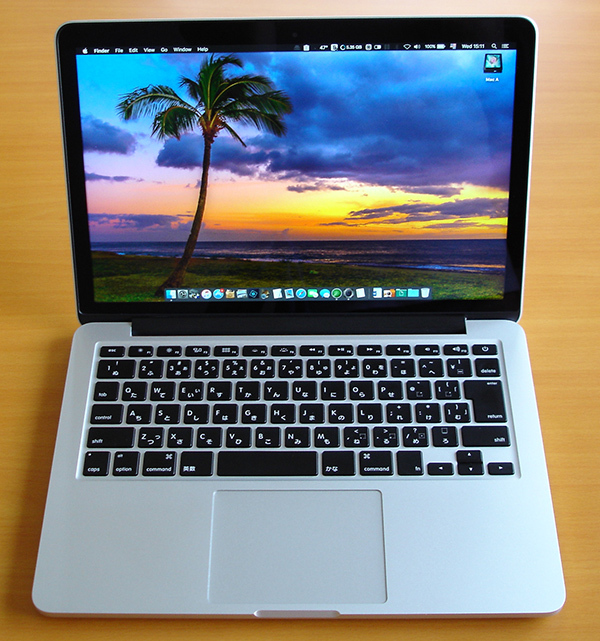 (美品) MacBook Pro (Retina， 13インチ 2014年モデル) 2.6GHz / メモリ8GB / SSD256GB