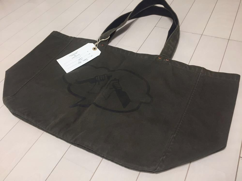 定番 ポールハーデン キャンバス トートバッグ Paul harnden oliveの 