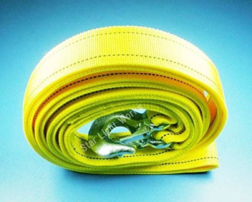 「P061」牽引ロープ5m ナイロンスリングベルト両端フック付き 5ｔ-635617_1