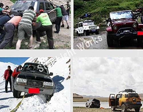 「P061」牽引ロープ5m ナイロンスリングベルト両端フック付き 5ｔ-635617_5