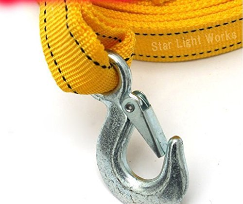 「P061」牽引ロープ5m ナイロンスリングベルト両端フック付き 5ｔ-635617_6