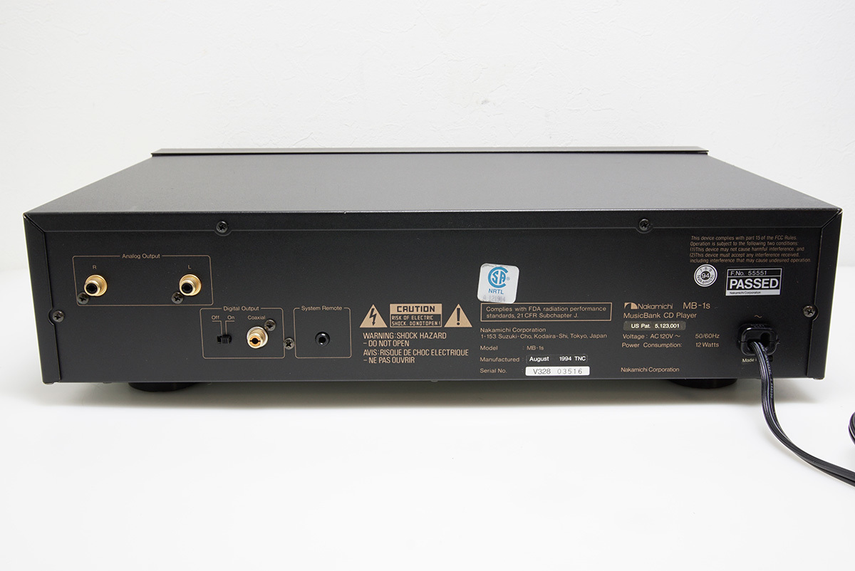 美品 Nakamichi ナカミチ MB-1s 20ビット デュアルD/A