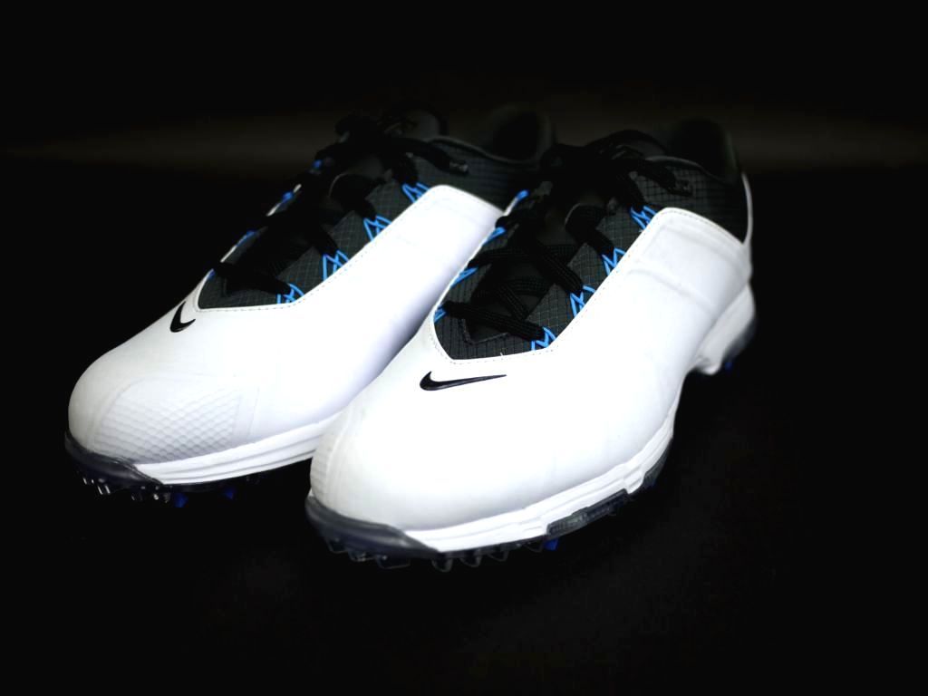 US限定新品未使用ra252 ナイキ ルナ ファイア ゴルフシューズ ホワイト/グレー/ブルー (26.5cm) NIKE LUNAR FIRE 日本未発売
