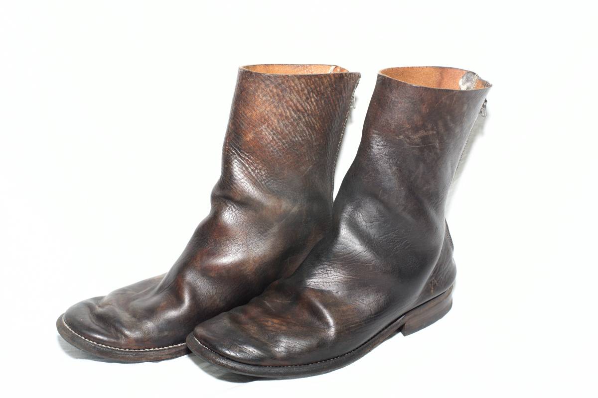 GUIDI バックジップブーツ ホースレザー GUIDI ホースレザー バック